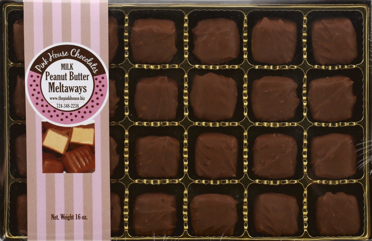 slide 11 of 12, Pink House Chocolates Milk Peanut Butter Meltaways 16 oz, 4 oz