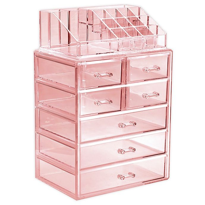 slide 1 of 2, Sorbus 7-Drawer Vanity Organizer - Pink, 2 ct