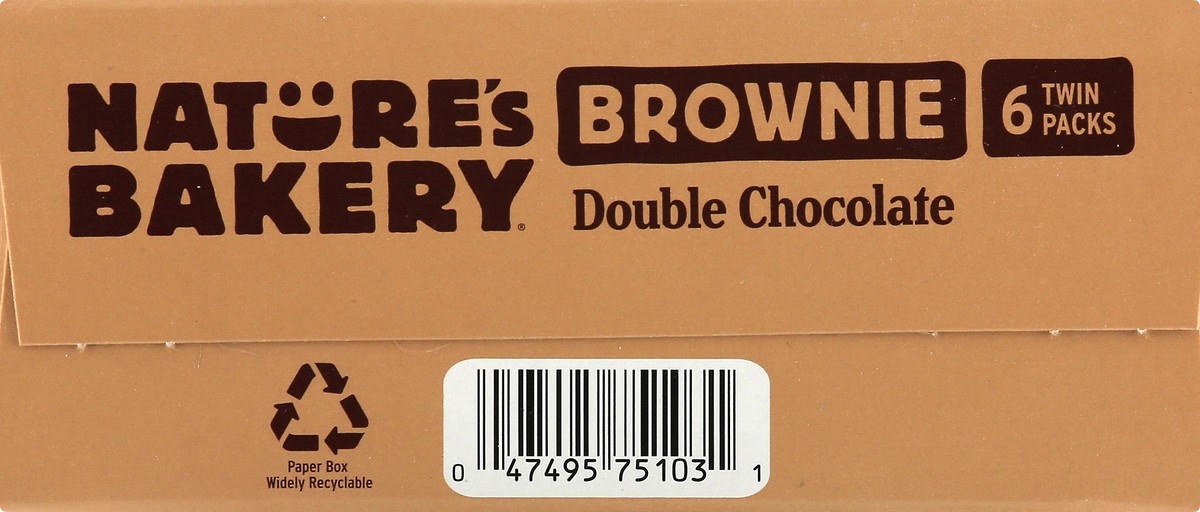 slide 7 of 13, Nature's Bakery 6 Twin Packs Double Chocolate Brownie 6 ea, 6 ct; 2 oz