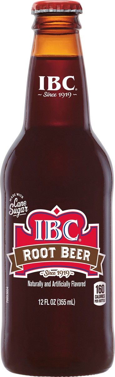 slide 7 of 9, IBC Root Beer Made with Sugar Soda, 12 fl oz glass bottle, 12 fl oz