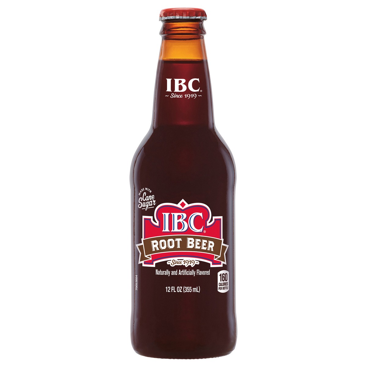 slide 9 of 9, IBC Root Beer Made with Sugar Soda, 12 fl oz glass bottle, 12 fl oz