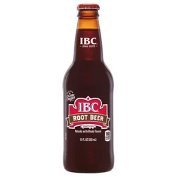 IBC Root Beer Made with Sugar Soda, 12 fl oz glass bottle