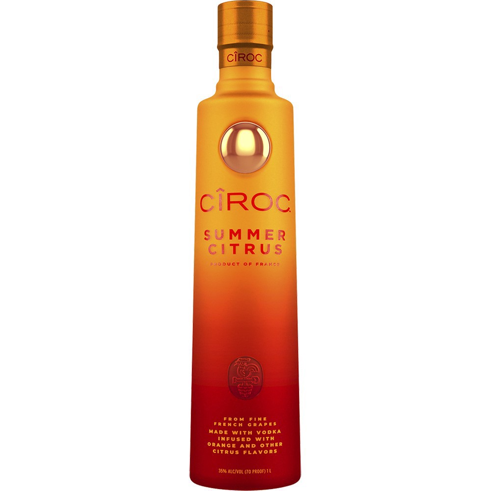 slide 1 of 1, CIROC Summer Citrus (Made with Vodka Infused with Natural Flavors), 1 L, 1 liter