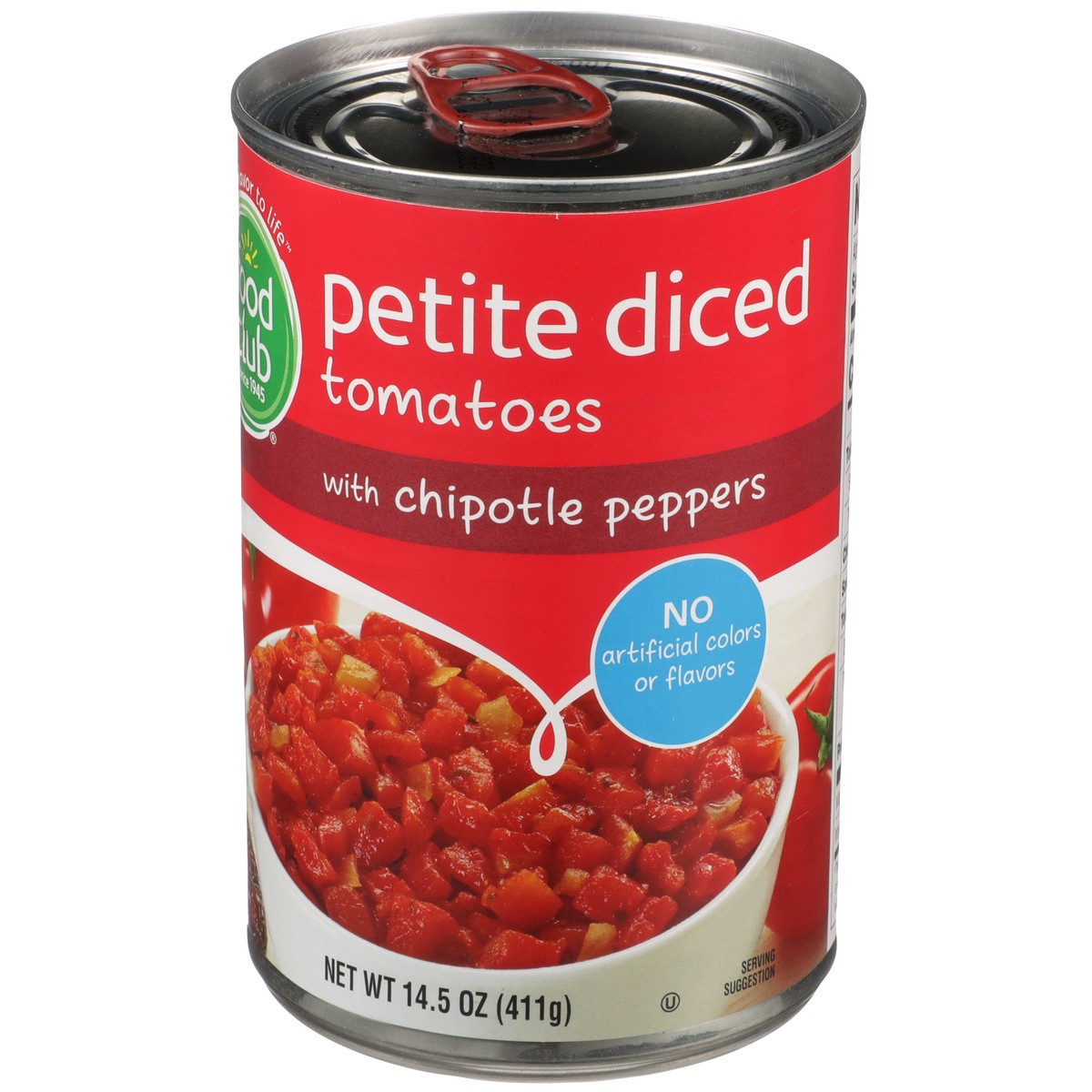 slide 3 of 9, Food Club Petite Diced Tomatoes With Chipotle Peppers, 14.5 oz