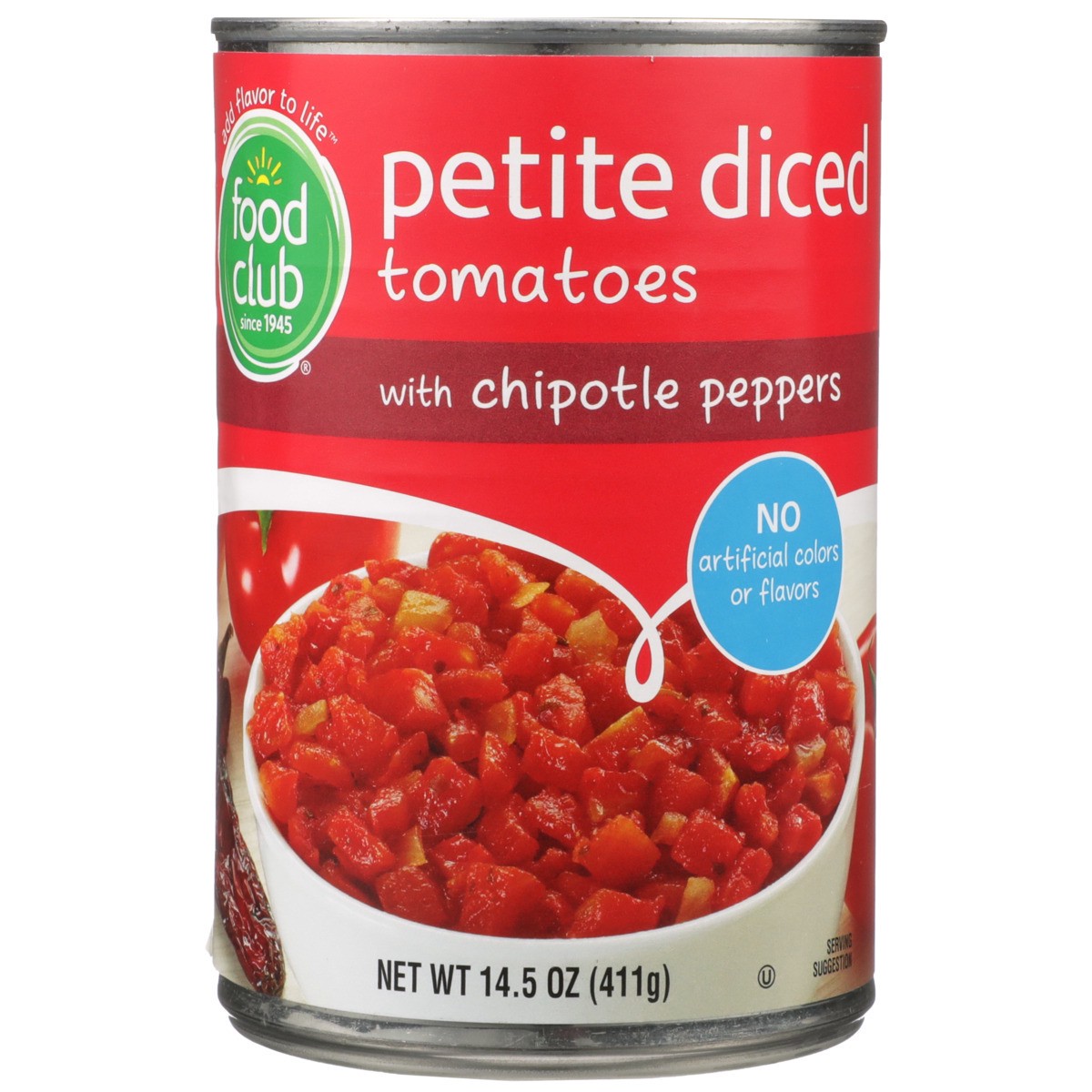 slide 8 of 9, Food Club Petite Diced Tomatoes With Chipotle Peppers, 14.5 oz