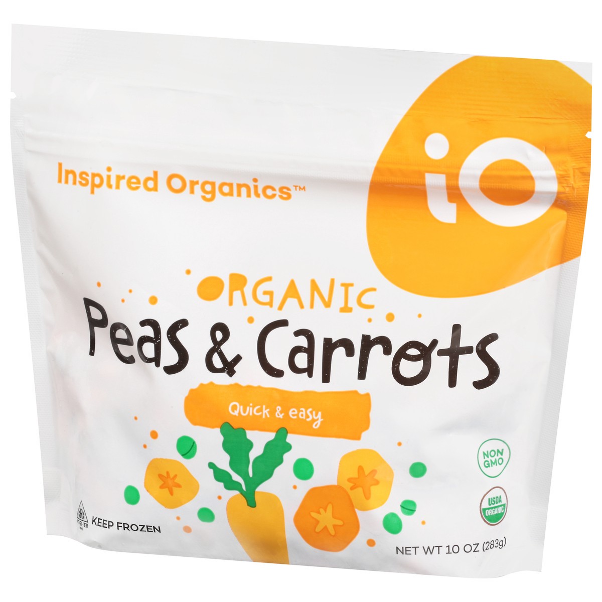 slide 9 of 9, Inspired Organics Inspired Organic Peas & Carrots, 10 oz