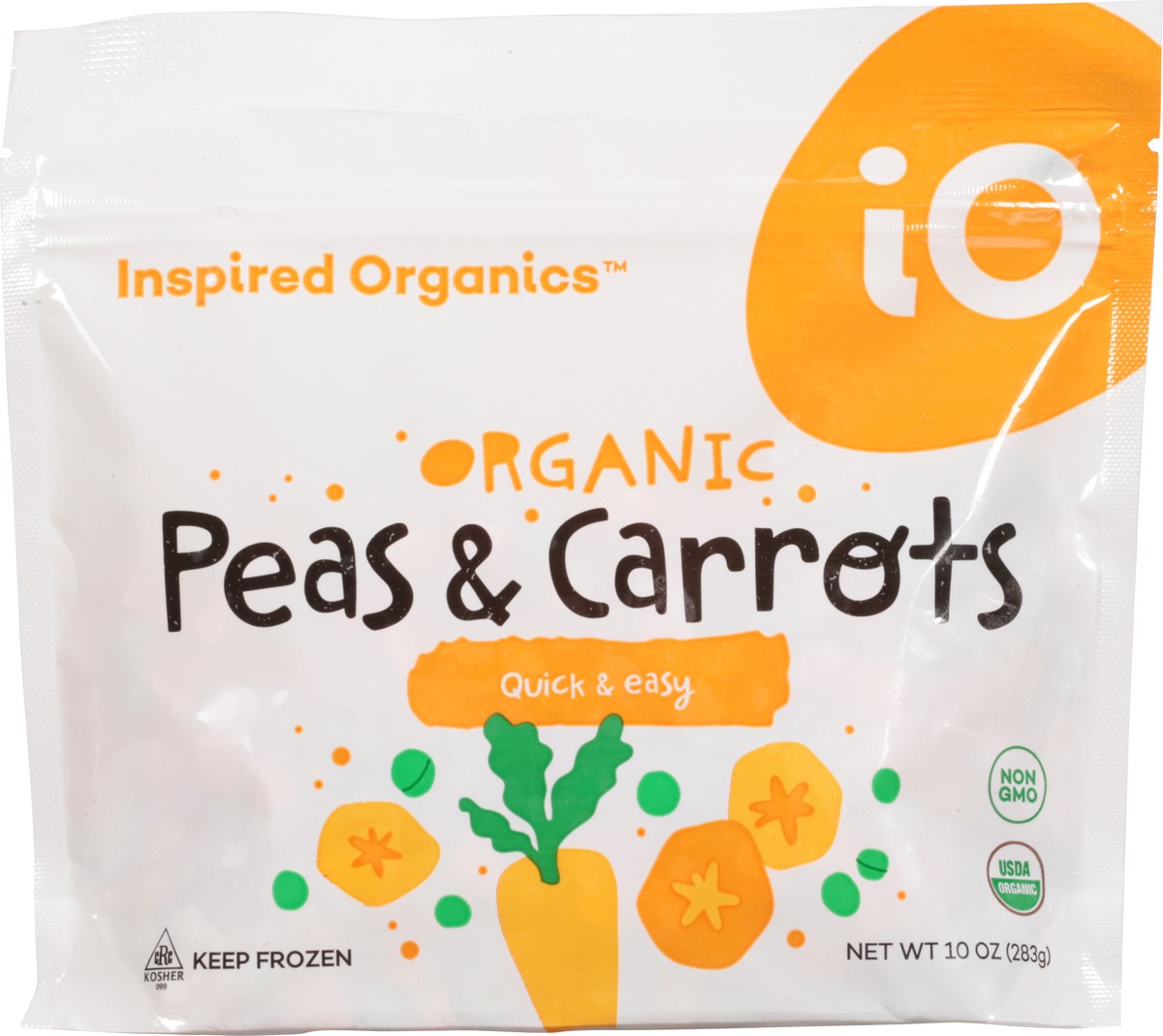 slide 8 of 9, Inspired Organics Inspired Organic Peas & Carrots, 10 oz