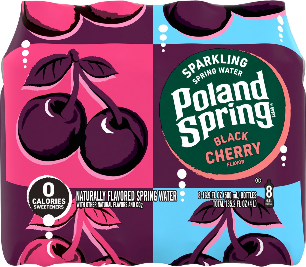 slide 4 of 8, Poland Spring Sparkling Water, Black Cherry- 16.9 fl oz, 16.9 fl oz