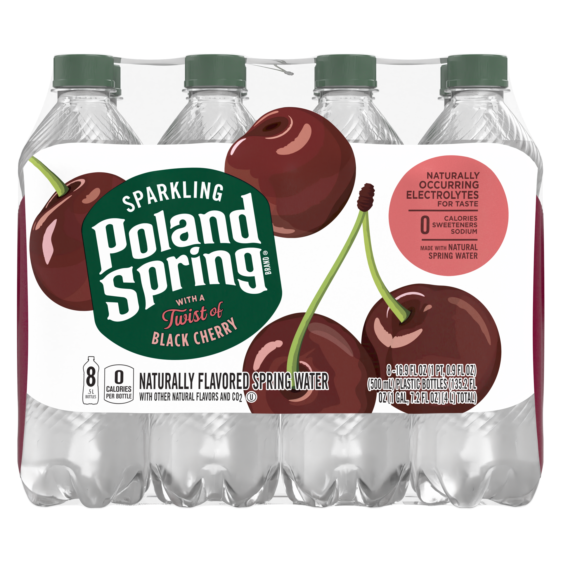 slide 1 of 8, Poland Spring Sparkling Water, Black Cherry- 16.9 fl oz, 16.9 fl oz