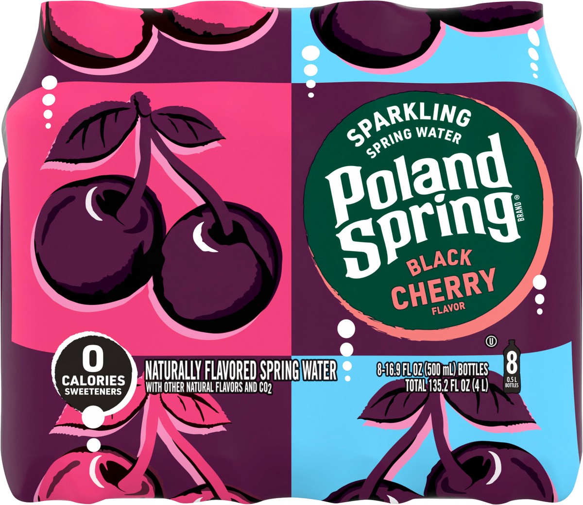 slide 3 of 8, Poland Spring Sparkling Water, Black Cherry- 16.9 fl oz, 16.9 fl oz