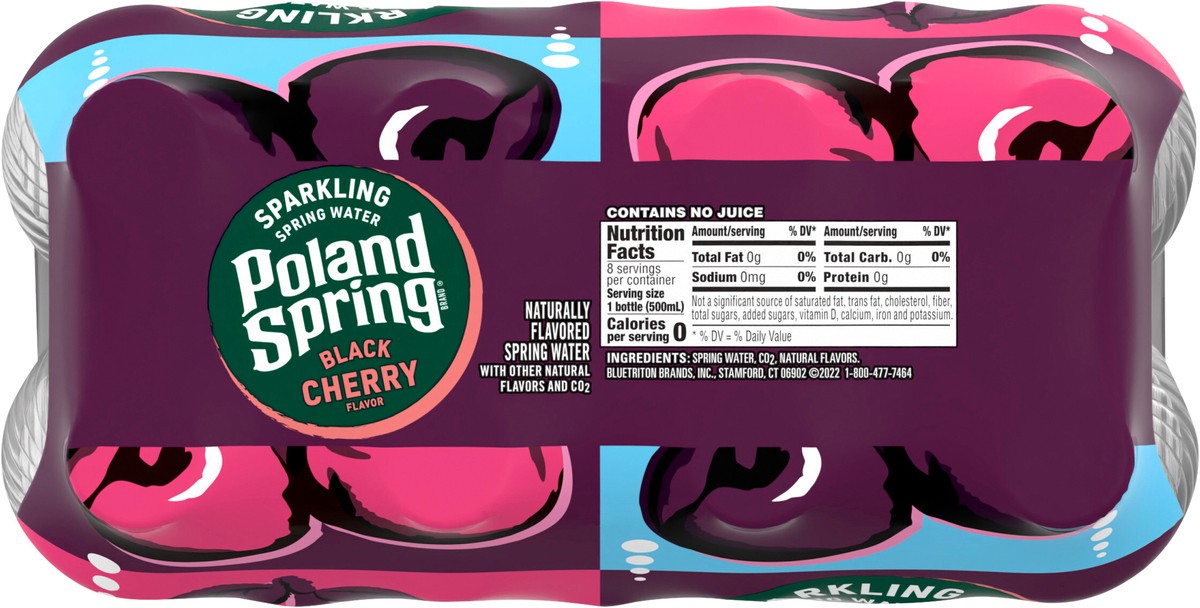 slide 2 of 8, Poland Spring Sparkling Water, Black Cherry- 16.9 fl oz, 16.9 fl oz