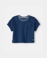 Carter's Baby Boy French Terry Pocket T-Shirt - Blue Navy 18M