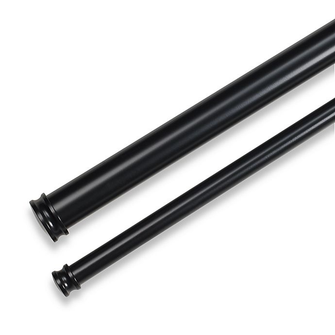 slide 1 of 2, Cambria Premier Complete to144-Inch Double Drapery Rod - Satin Black, 88 in