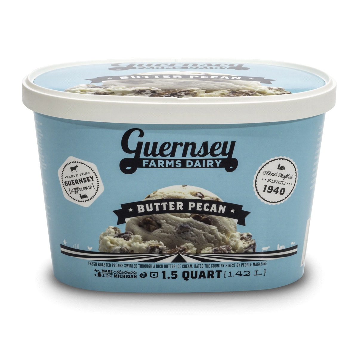 slide 1 of 1, Guernsey Farms Dairy Butter Pecan Ice Cream, 48 oz