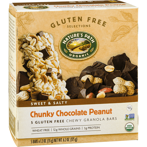 slide 2 of 18, Nature's Path Organic Chunky Choco Peanut Breakfast Bars 5 ea, 5 ct