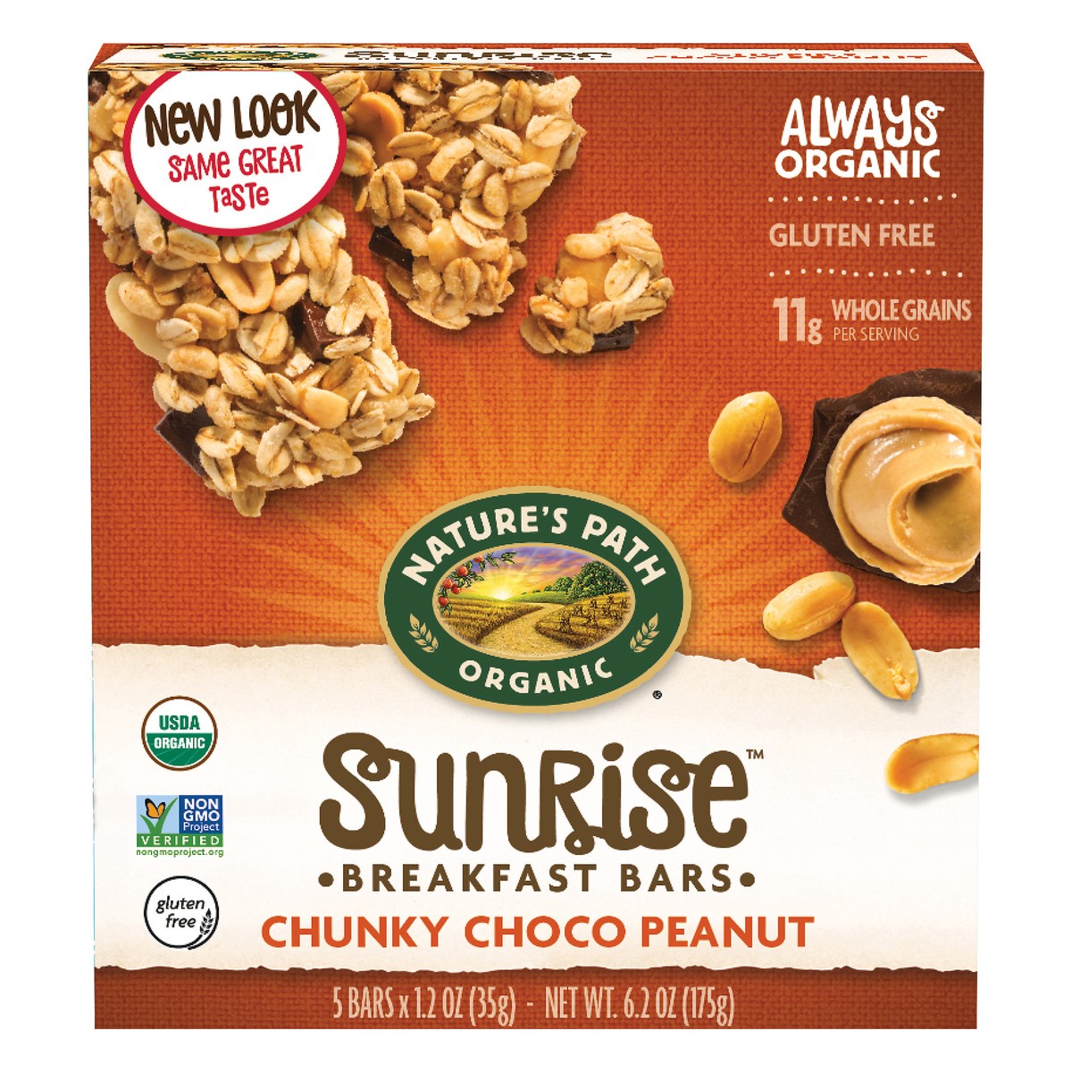 slide 1 of 18, Nature's Path Organic Chunky Choco Peanut Breakfast Bars 5 ea, 5 ct