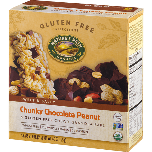 slide 6 of 18, Nature's Path Organic Chunky Choco Peanut Breakfast Bars 5 ea, 5 ct