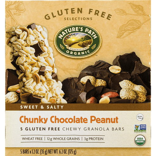 slide 7 of 18, Nature's Path Organic Chunky Choco Peanut Breakfast Bars 5 ea, 5 ct