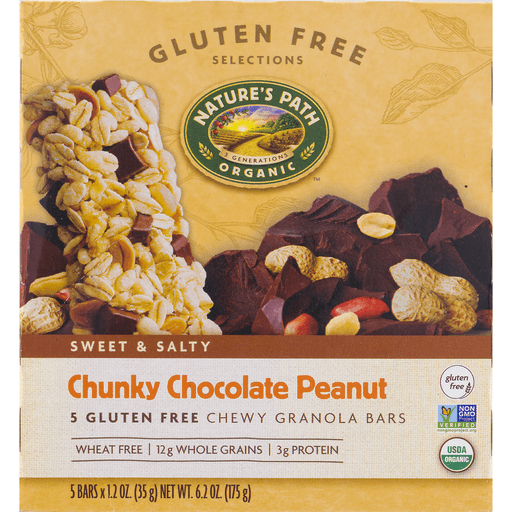 slide 9 of 18, Nature's Path Organic Chunky Choco Peanut Breakfast Bars 5 ea, 5 ct