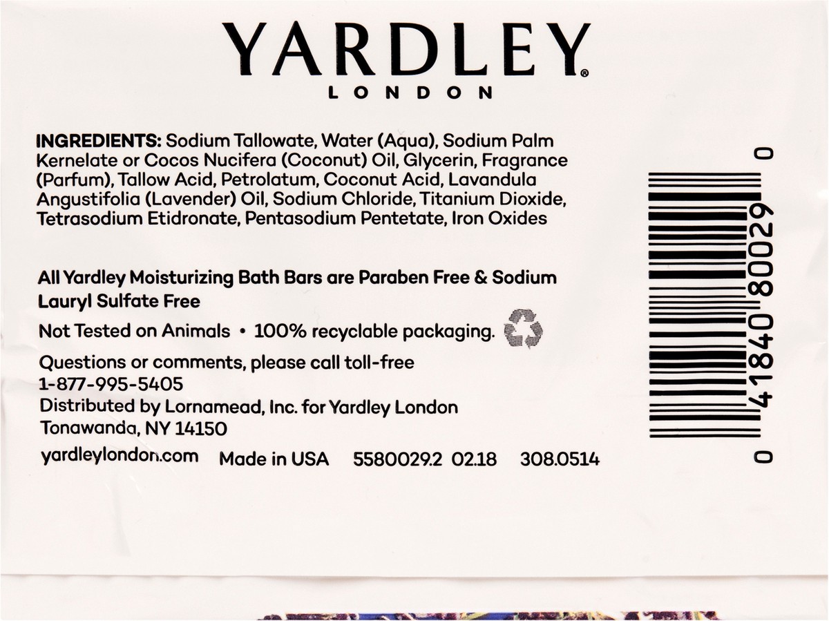 slide 10 of 11, Yardley English Lavender Naturally Moisturizing Bath Bar Soap, 2 ct