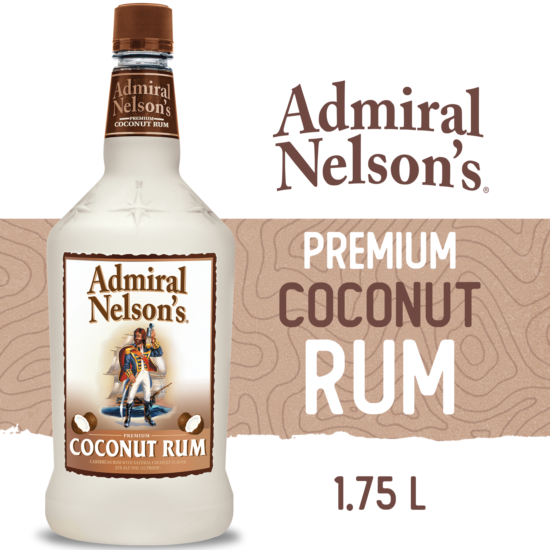 slide 2 of 3, Admiral Nelson's Coconut, 1750 ml, 1750 mL