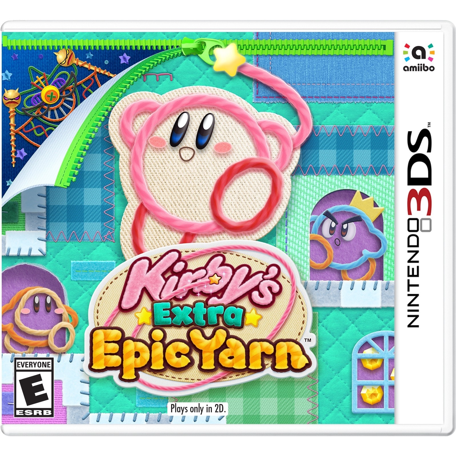 slide 1 of 4, Kirbys Extra Epic Yarn Nintendo 3DS, 1 ct