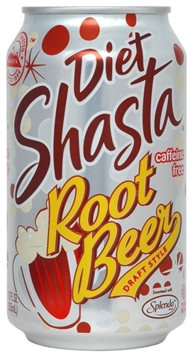 slide 1 of 1, Shasta Diet Root Beer Soda, 12 oz