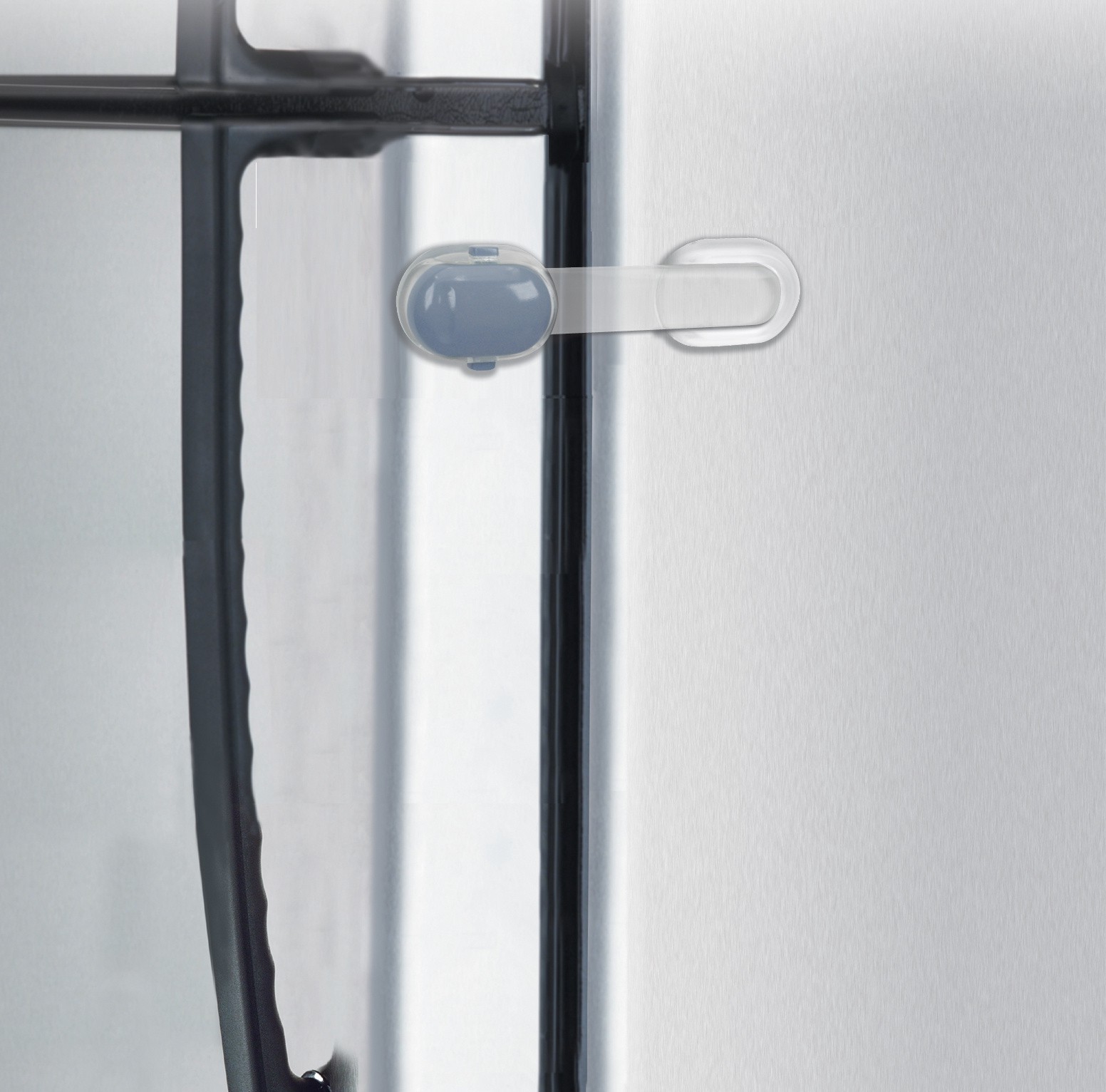 slide 3 of 4, Safety 1ˢᵗ Refrigerator Door Lock, Clear, 1 ct