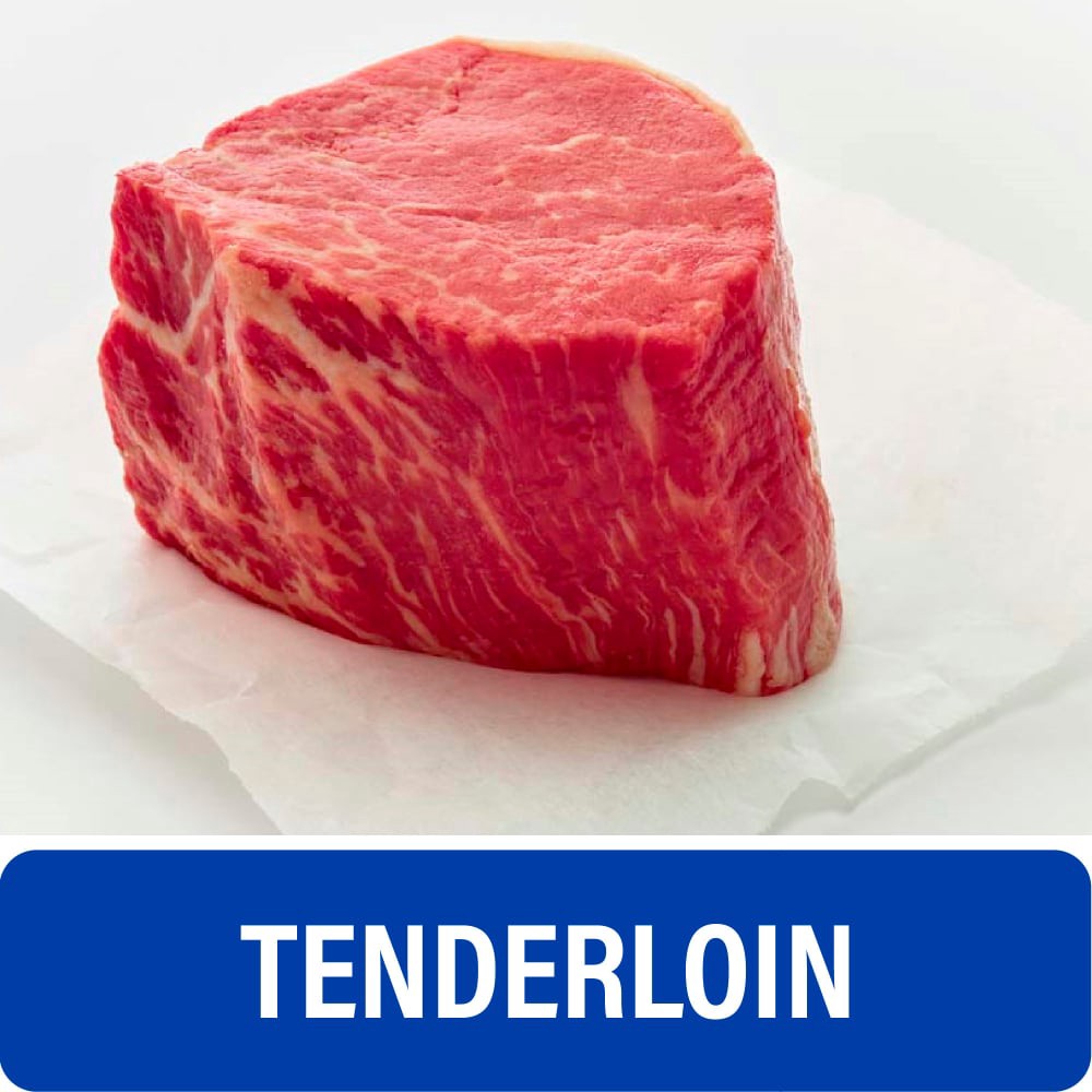 slide 1 of 1, Beef Tenderloin Steak, per lb