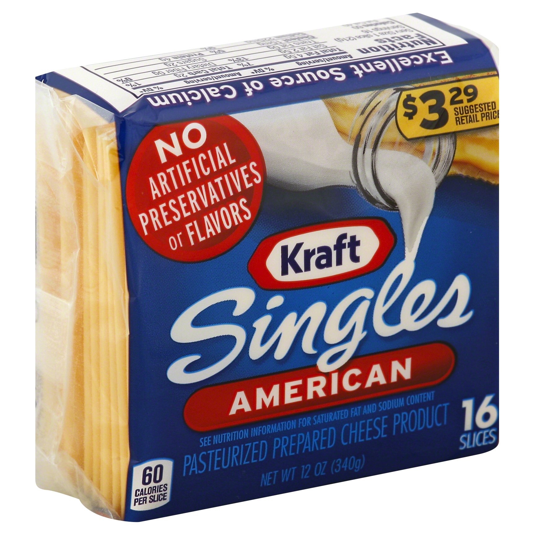 slide 1 of 8, Kraft American Cheese Singles, 12 oz