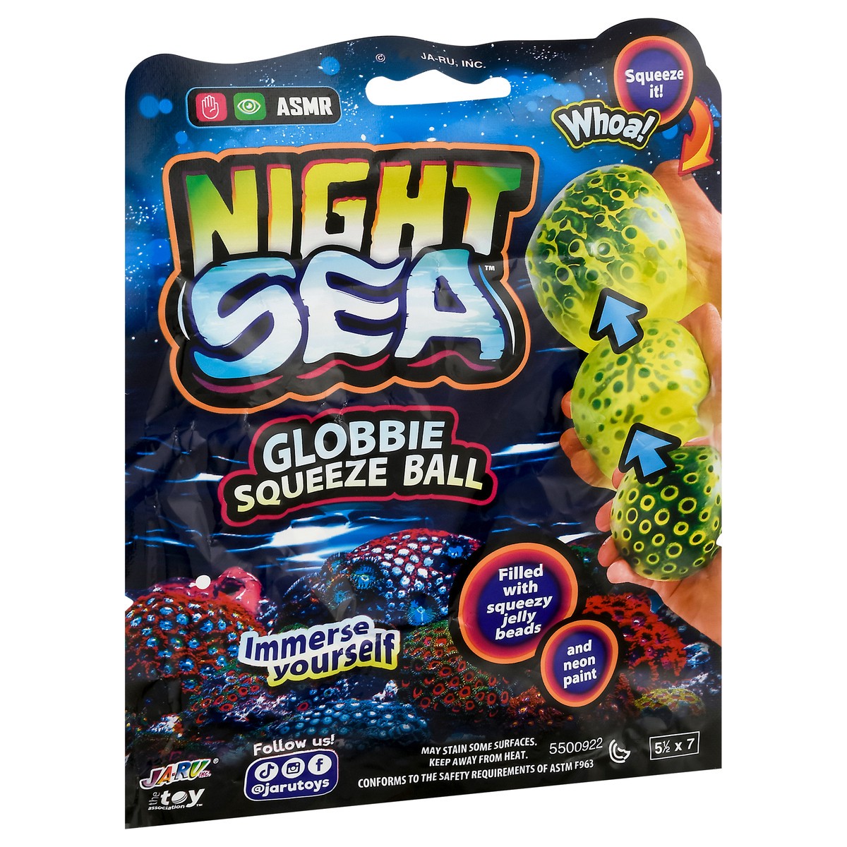 slide 8 of 11, Ja-Ru Night Sea Squeeze Ball 1 ea, 1 ct