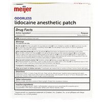 slide 4 of 9, Meijer Lidocaine Anesthetic Patch, 5 ct