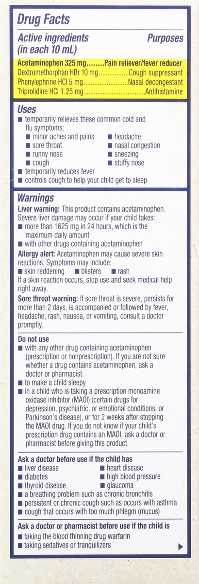 slide 7 of 9, Mucinex Children's FreeFrom Nighttime Multi-Symptom Elderberry & Cherry Cold & Flu 4 fl oz, 4 fl oz