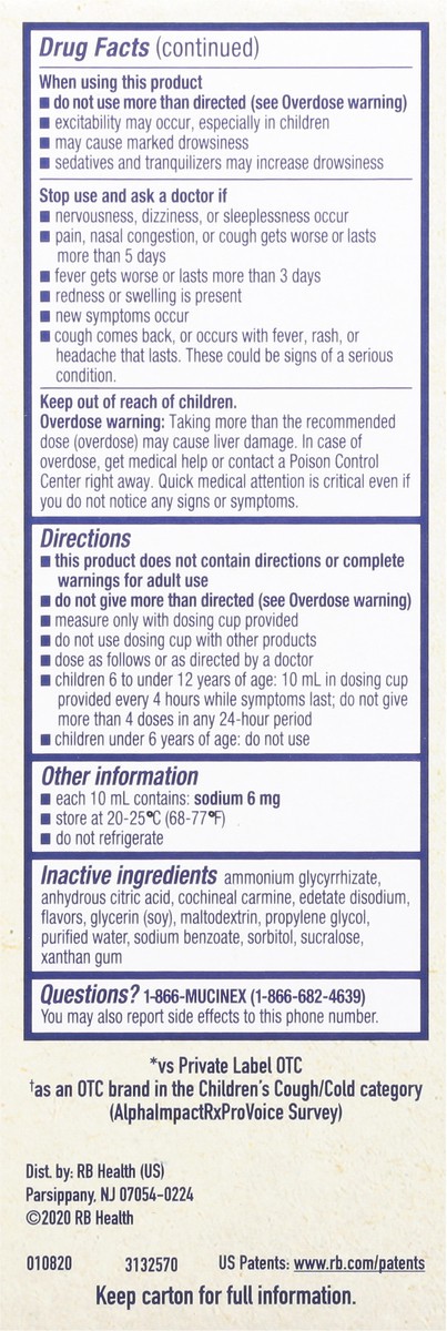 slide 2 of 9, Mucinex Children's FreeFrom Nighttime Multi-Symptom Elderberry & Cherry Cold & Flu 4 fl oz, 4 fl oz