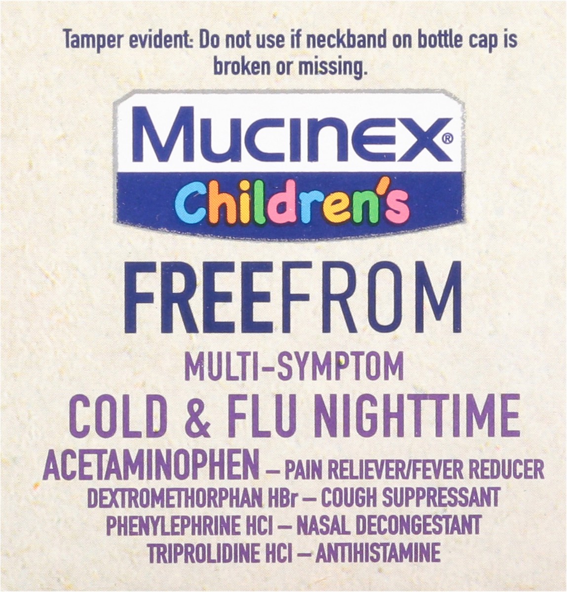 slide 5 of 9, Mucinex Children's FreeFrom Nighttime Multi-Symptom Elderberry & Cherry Cold & Flu 4 fl oz, 4 fl oz