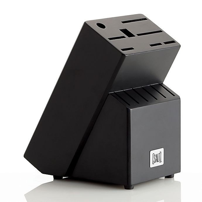 slide 3 of 5, SALT Stainless Steel Knife Block - Black, 15 ct