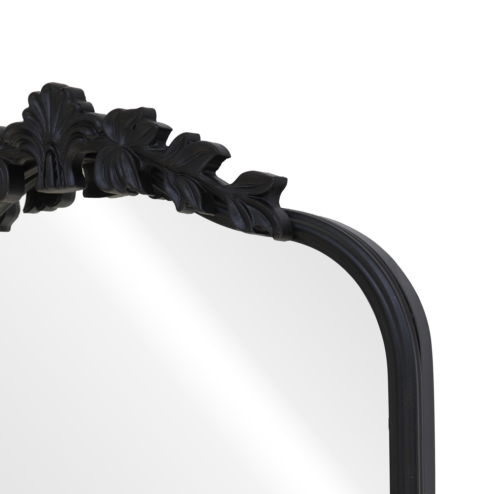 slide 2 of 6, 18" X 27" Ornate Arch Wall Mirror In Black Metal Frame By Ashland, 18 in x 27 in