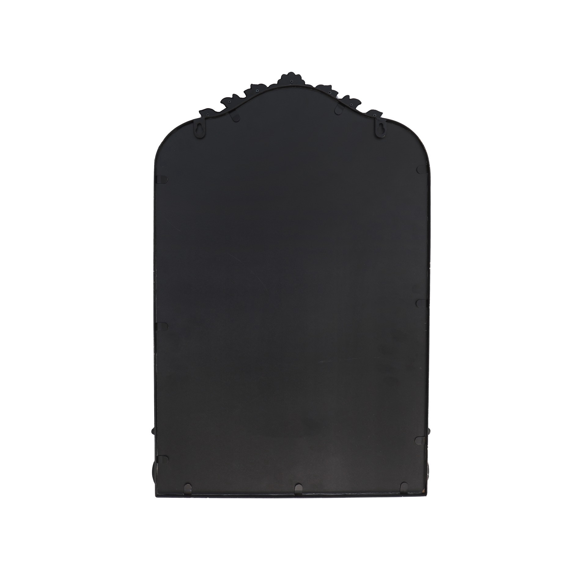 slide 5 of 6, 18" X 27" Ornate Arch Wall Mirror In Black Metal Frame By Ashland, 18 in x 27 in