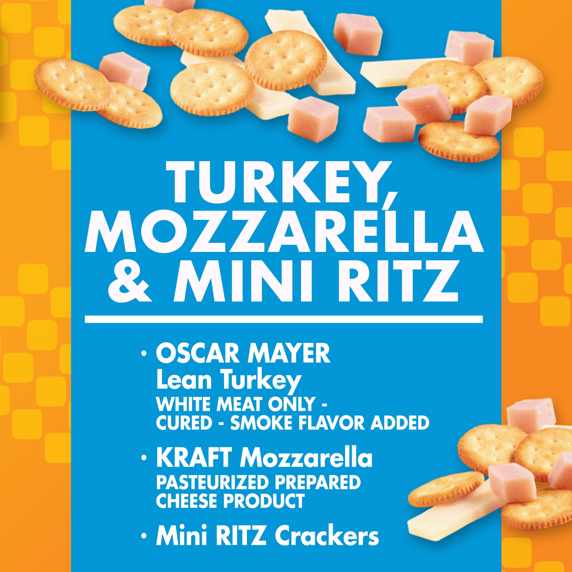 slide 3 of 5, Lunchables Snack Duos Turkey and Mozzarella Mini Cracker Stackers. 2 ct Tray, 2 ct