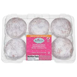 Donuts Powdered Rsppberry Mini 6ct