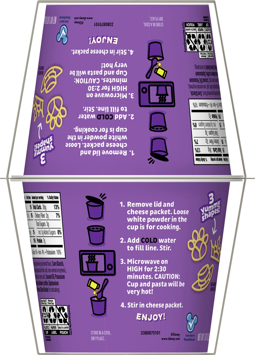 slide 9 of 9, Annie's Disney Pixar Macaroni and Cheese, Microwavable Pasta and Cheddar, 4 Cups, 7.48 oz, 4 ct