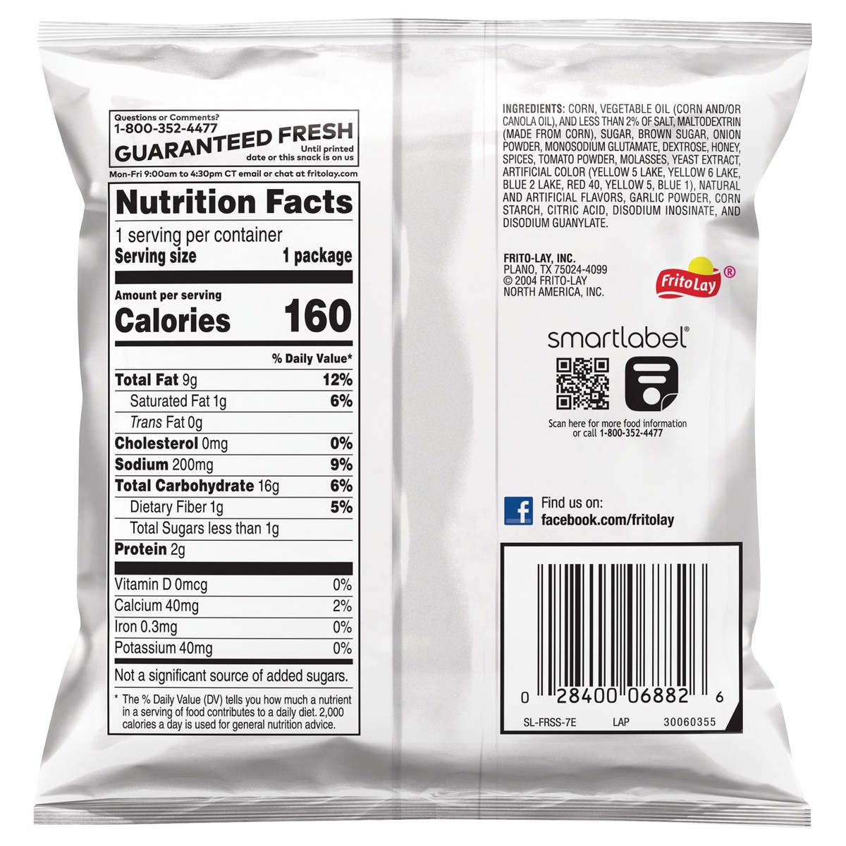 slide 7 of 8, Fritos Flavor Twists Corn Snacks Honey BBQ Flavored 1 Oz, 1 oz