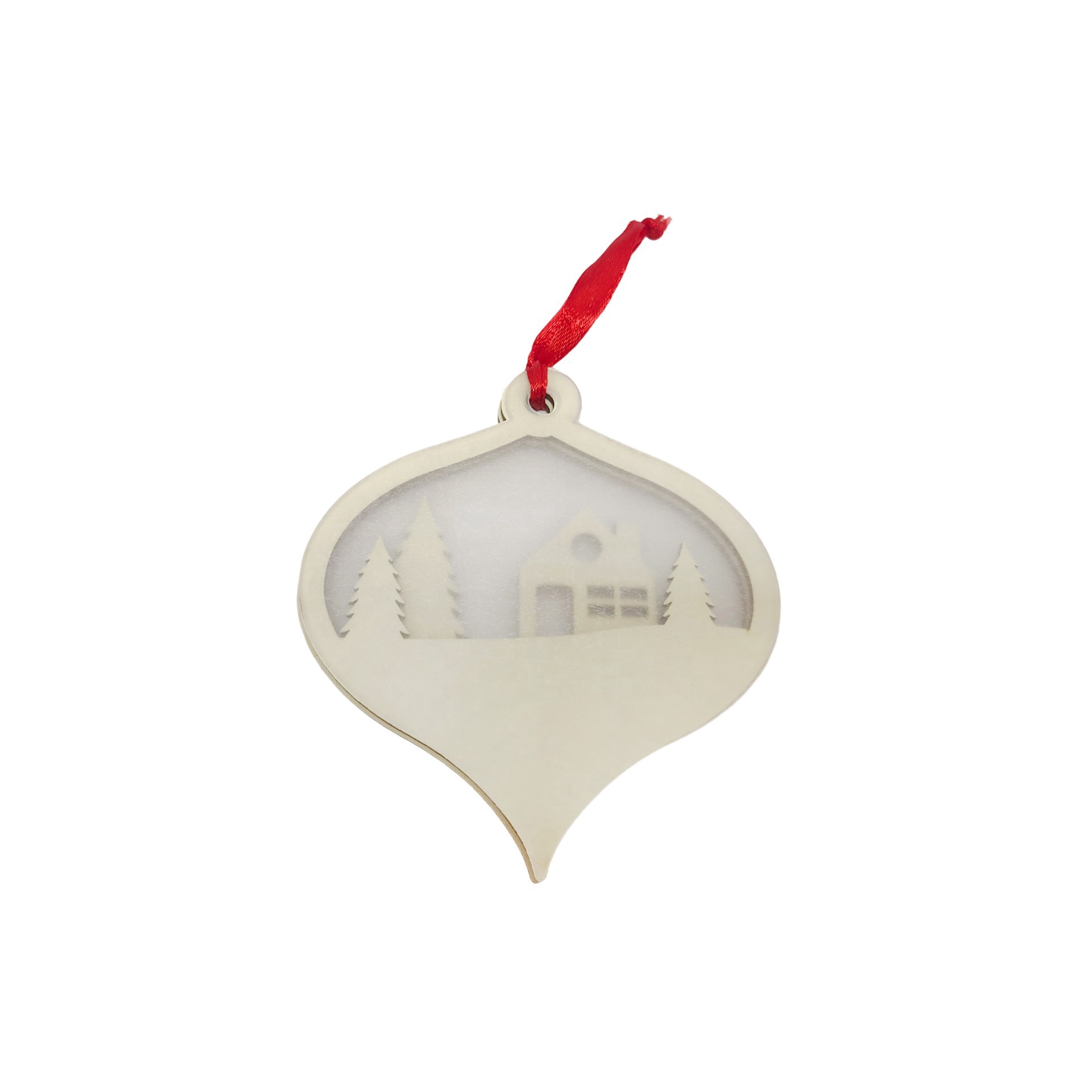 slide 2 of 2, 4" Layered House Diy Wood & Acrylic Ornament By Make Market, 4 in