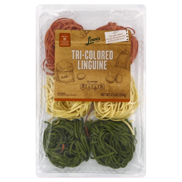 slide 1 of 1, Lowes Foods Linguine 3 Color, 12.5 oz