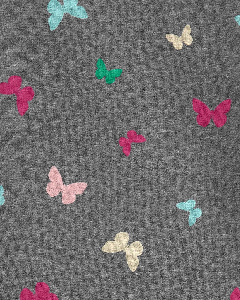 slide 2 of 2, Carter's Kid Butterfly Fleece Sweatshirt Heather 4, 1 ct
