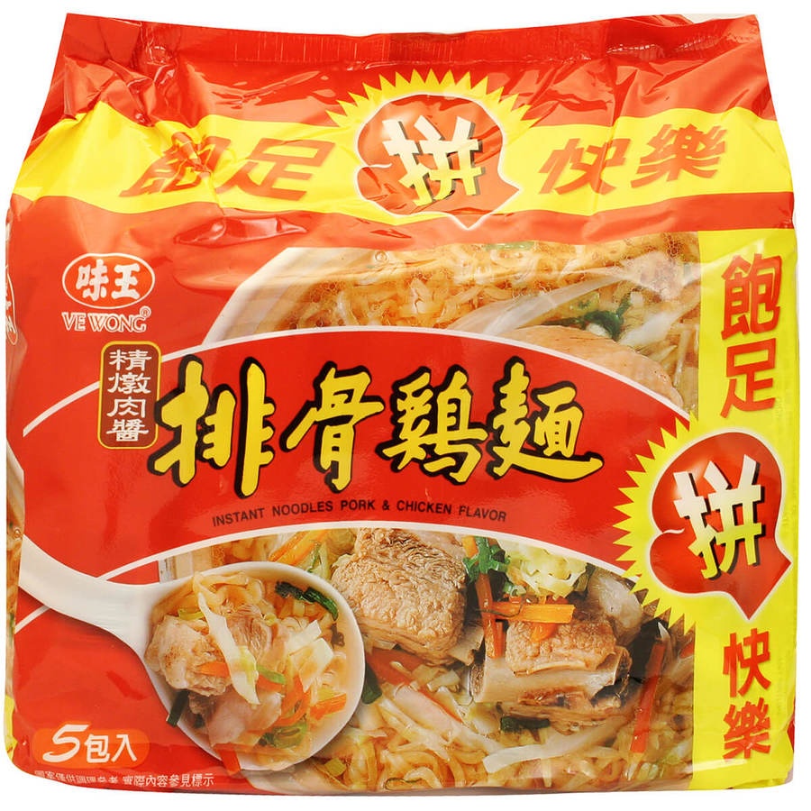 slide 1 of 1, Ve Wong Instant Noodle Pork/Chicken, 5 ct