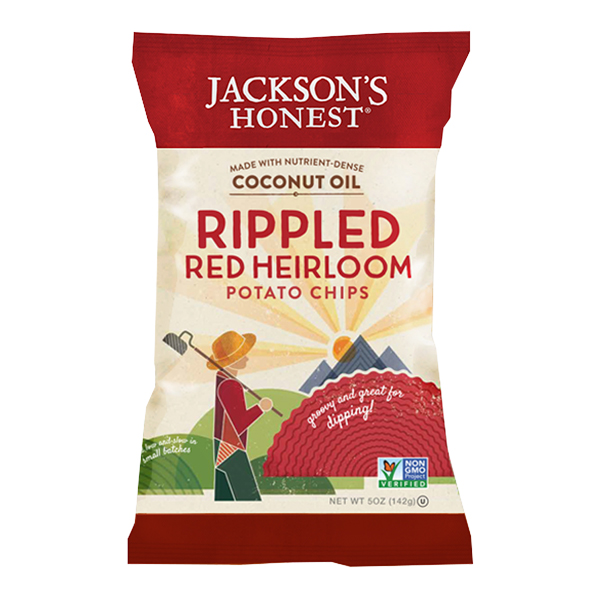 slide 1 of 1, Jackson's Honest Rippled Red Heirloom Potato Chips In Coconut Oil, 5 oz