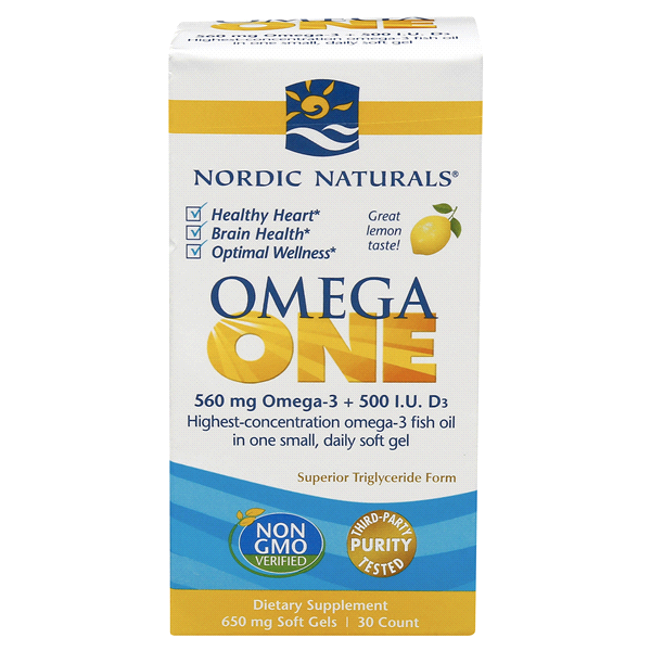 slide 1 of 1, Nordic Naturals Omega One Lemon Soft Gels, 30 ct