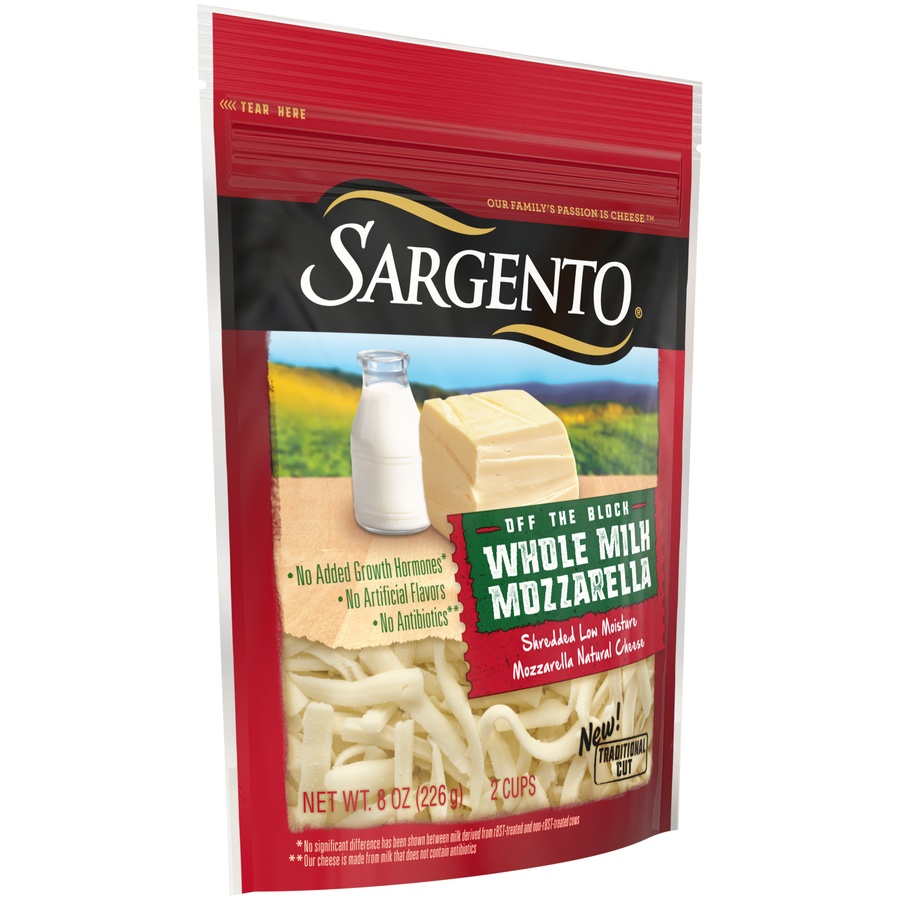 slide 2 of 8, Sargento Artisan Blends Whole Milk Mozzarella, 8 oz