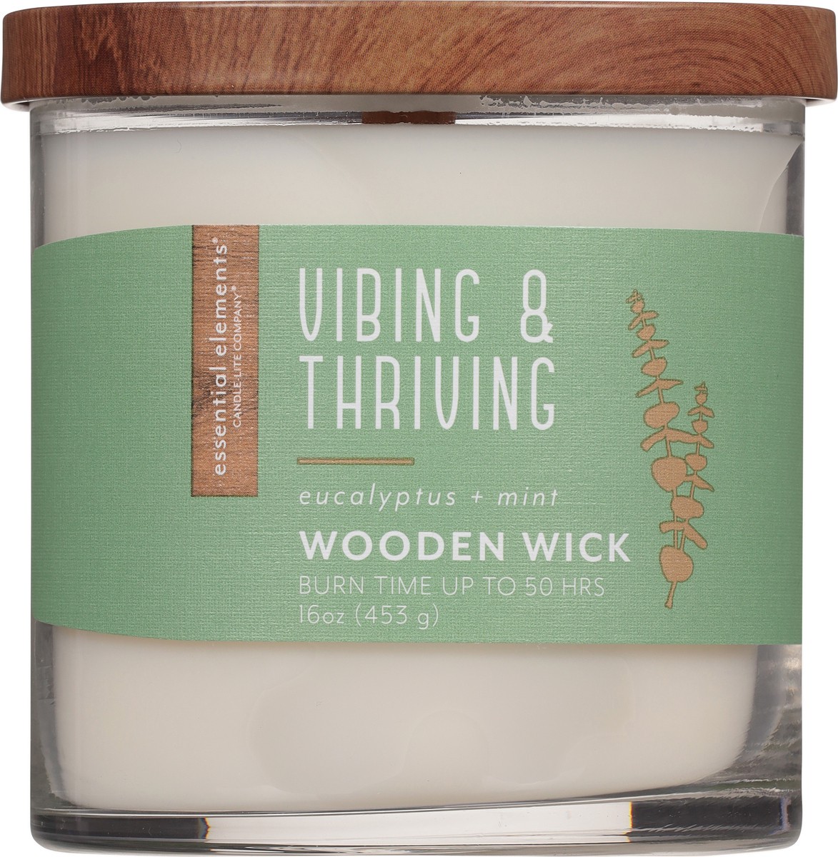 slide 6 of 9, Candle Lite Essential Elements Vibing And Thriving Wooden Wick Candle 16Oz, 16 oz